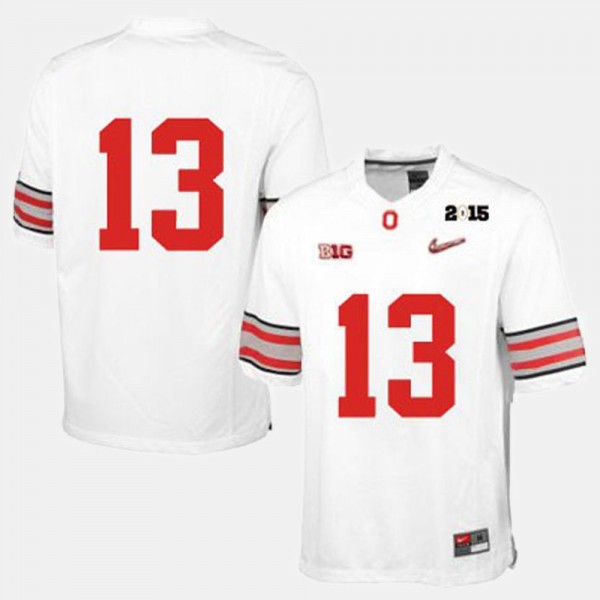 Ohio State Buckeyes #13 College Football For Men's Jersey - White